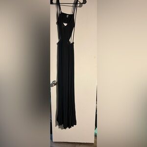 Black maxi dress open back